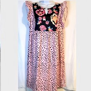 NWT Women’s Pink Roses and Dots Nightgown- XL